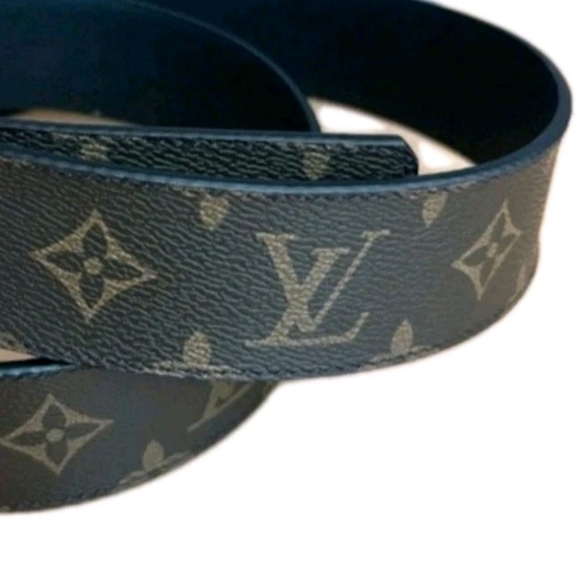 Louis Vuitton Reversible Brown/ Black (Unisex)Monogram LV Logo Belt Sz 95/38 LV - Picture 5 of 7